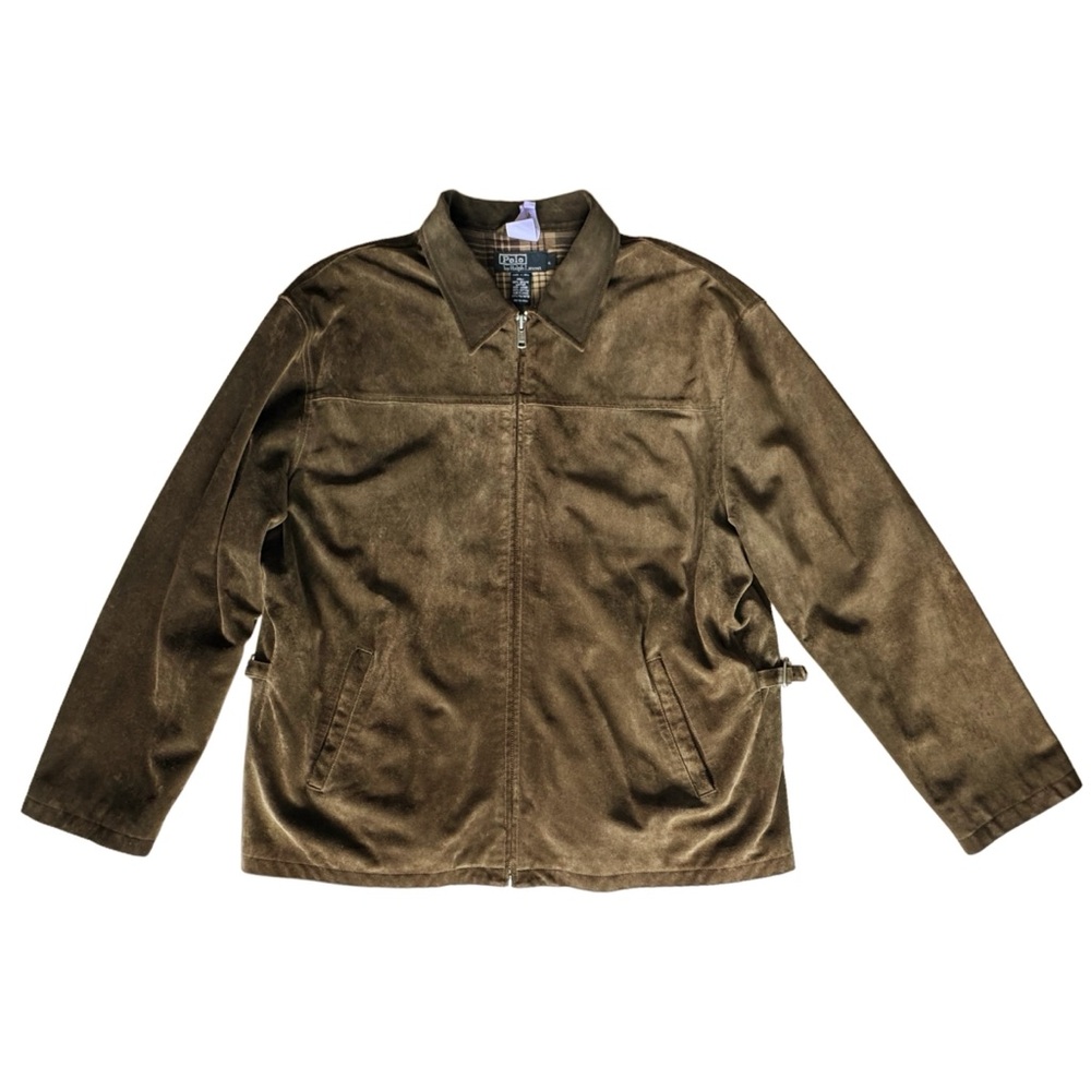 Polo Ralph Lauren Vintage Suede Cotton Lined Leather Jacket | XL - Picture 8 of 16